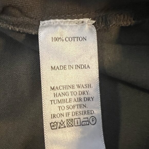 Crown Linen Designs Women Shirt Medium Size Green Oversized 100% Cotton Top New - Picture 11 of 11